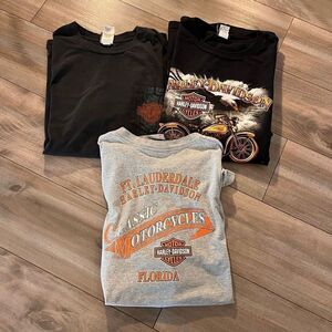 Lot of 3‎ Harley Davidson Motorcycle Casual Shirts Men 2XL